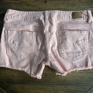 American Eagle cute frayed edge pink shorts size 6